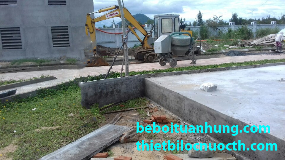 đổ bê tông nhà phụ trợ, bể bơi, huấn luyện, be boi, nha phu tro